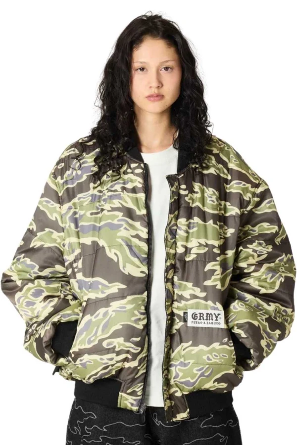 GRIMEY Μπουφάν ODD CUTLASS BOMBER JACKET - BLACK