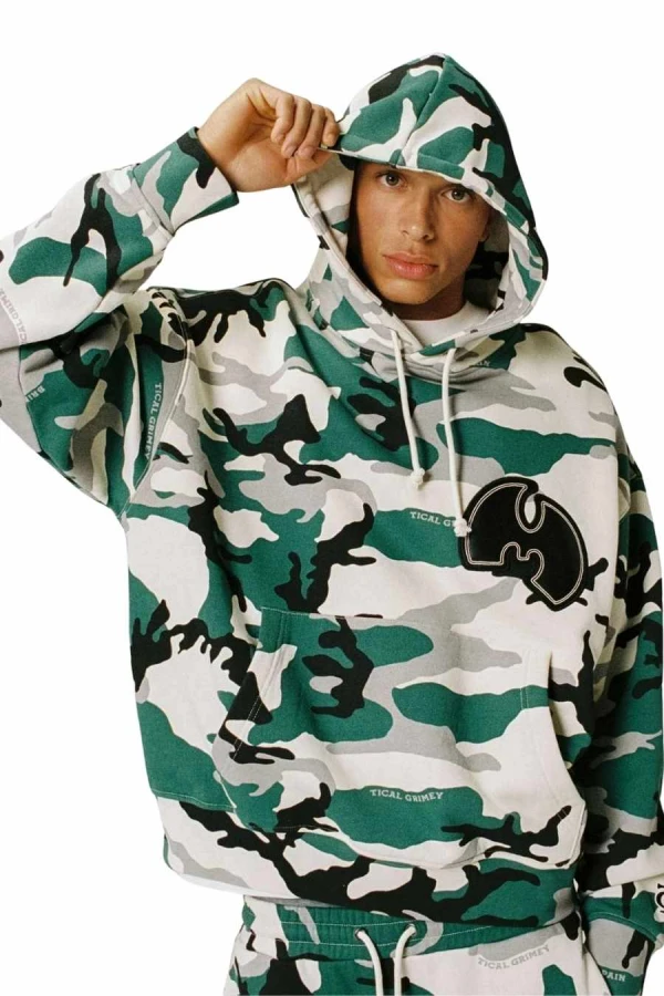 GRIMEY Φούτερ με Κουκούλα TICAL X GRIMEY CAMO REGULAR HOODIE - CAMO