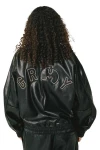 GRIMEY Μπουφάν TICAL X GRIMEY PU LEATHER TRACK JACKET - BLACK
