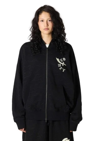 GRIMEY Unisex ODD CUTLASS ZIPPER HOODIE - Black