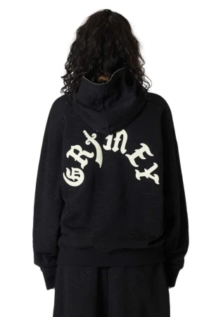 GRIMEY Unisex ODD CUTLASS ZIPPER HOODIE - Black
