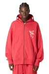 GRIMEY Unisex Ζακέτα ODD CUTLASS ZIPPER HOODIE - Κόκκινη