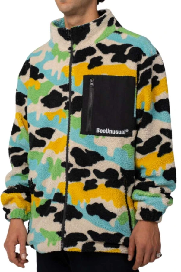 BEE UNUSUAL Μπουφάν Pure Happiness Sherpa Fleece Full Zip Jacket - MULTI