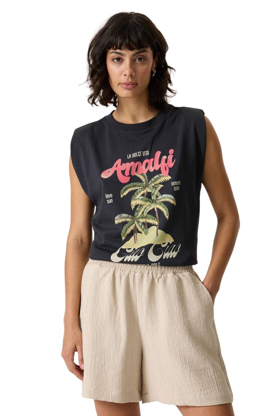 GARCIA Γυναικείο T-Shirt R260203 - Anthrasite-R260203-GREY
