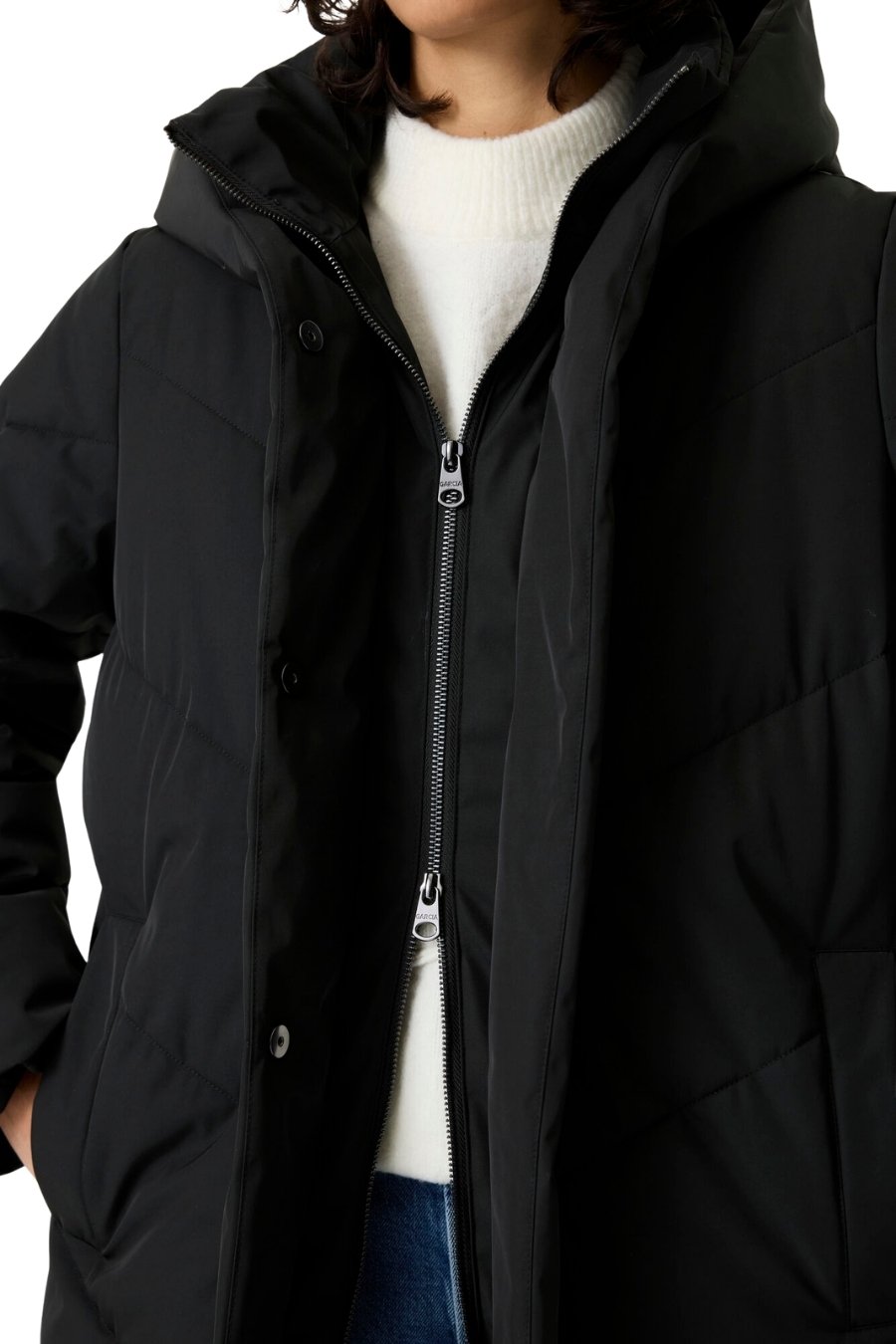 GARCIA GARCIA Μπουφάν GJ2600903_ladies outdoor jacket - BLACK-GJ2600903-BLACK - 4