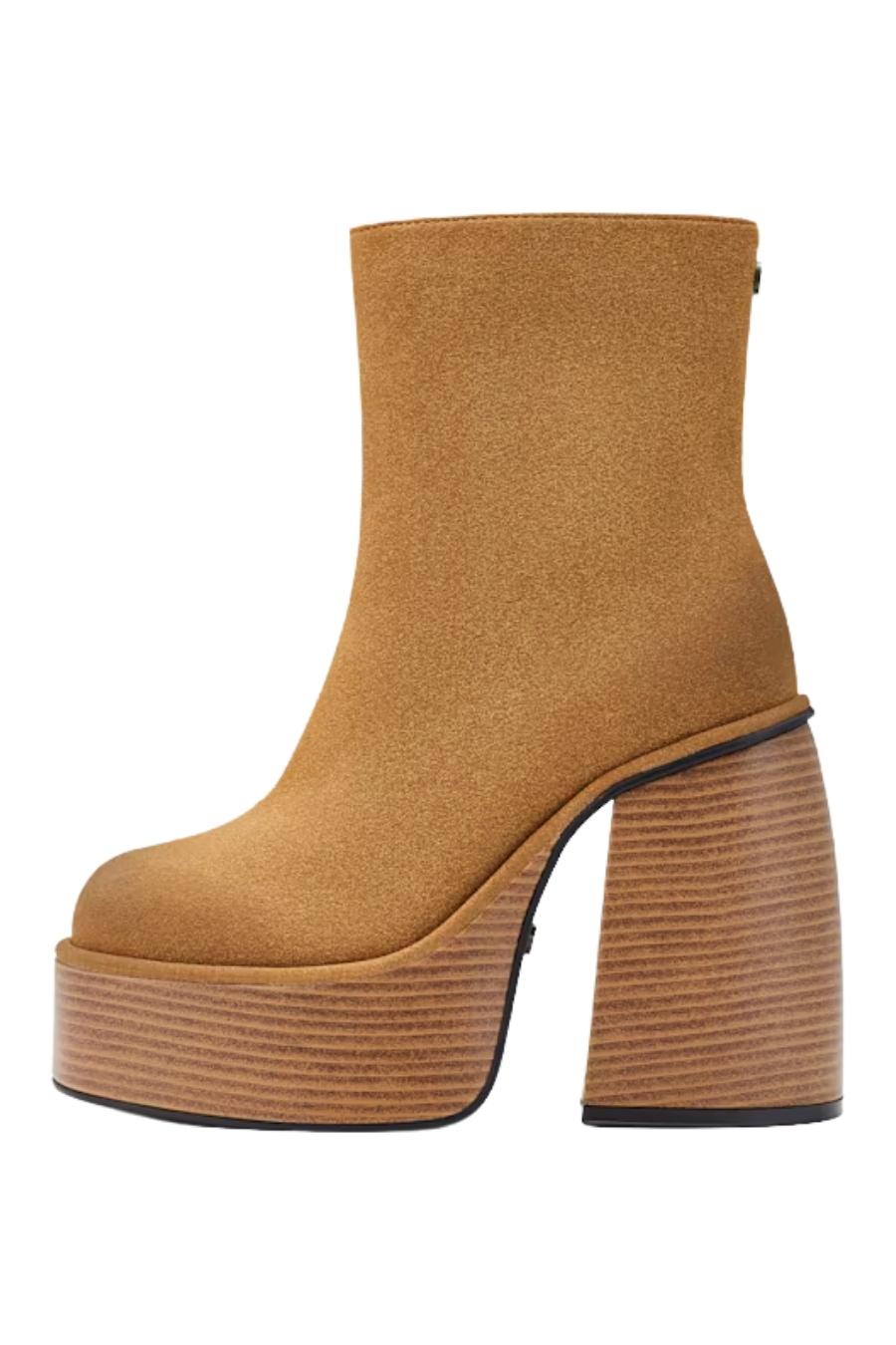 BUFFALO Μπότες- Μποτάκια HEART BOOTIE STACK - BROWN-PD00018327-BROWN
