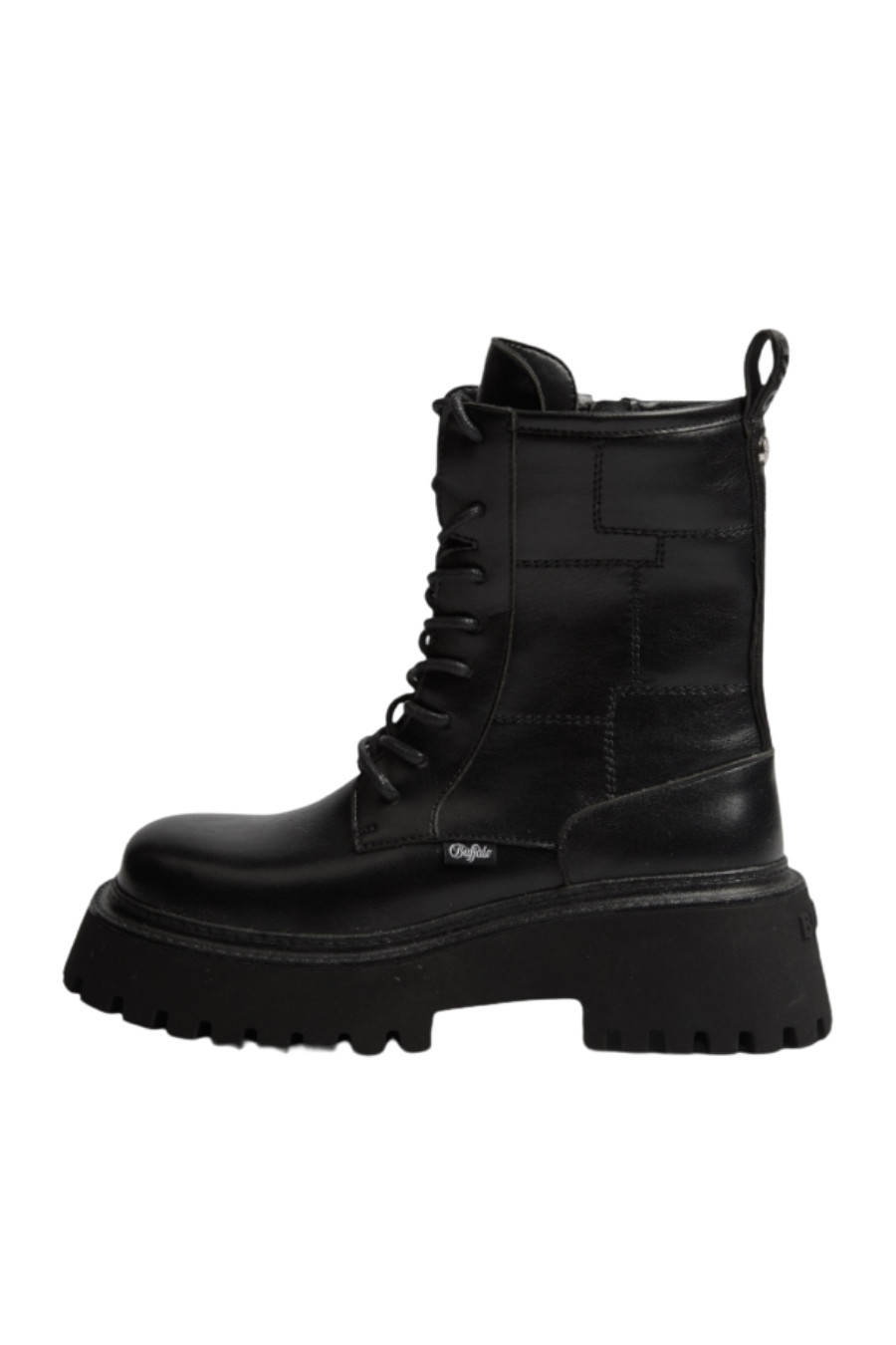 BUFFALO Μπότες- Μποτάκια STACY LACE UP MID - BLACK-PD00018418-BLACK