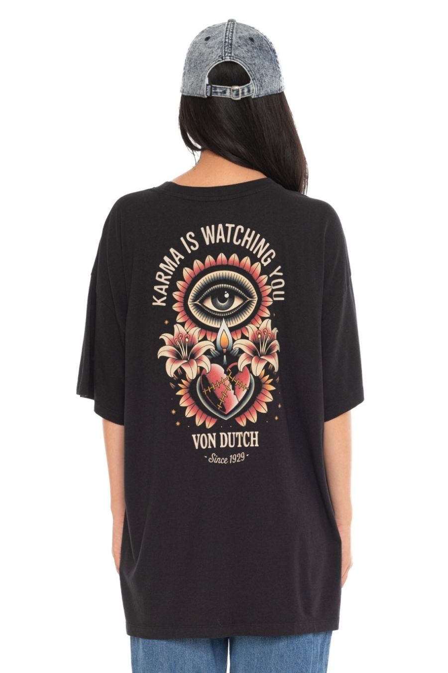 VON DUTCH Γυναικείο T-Shirt VD/2/TR/FLOW/BL - Μαύρο-VD/2/TR/FLOW/BL-BLACK