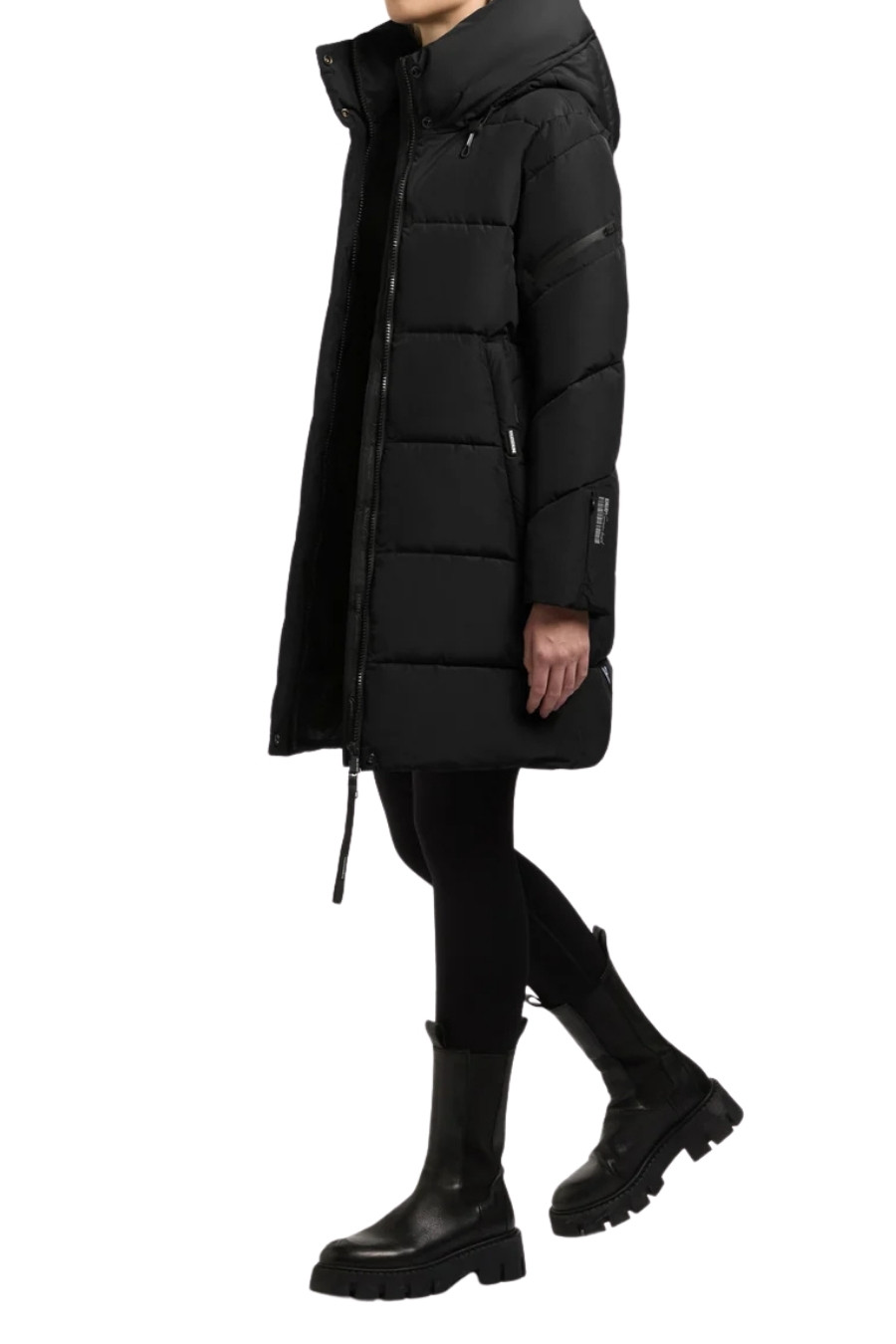 KHUJO Μπουφάν EMORY WITH BAG - BLACK-1263CO263-BLACK