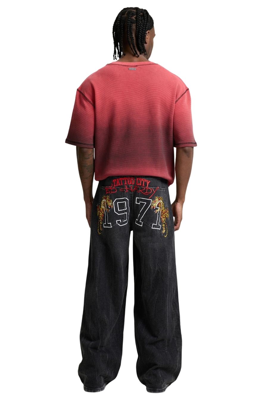 ED HARDY Jeans TATTOO CITY TIGER XXTRA JEANS - BLACK-ED5663-BLACK φωτογραφία