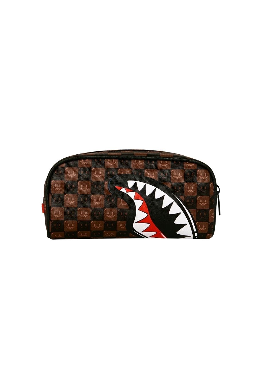 SPRAYGROUND Κασετίνες- Νεσεσερ SHARKS IN PARIS WTF BUBBLE BROWN CHECK POUCH - Καφέ-B9303-MULTI